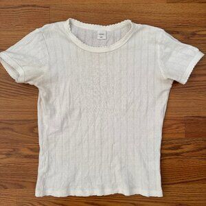 Leset pointelle tee